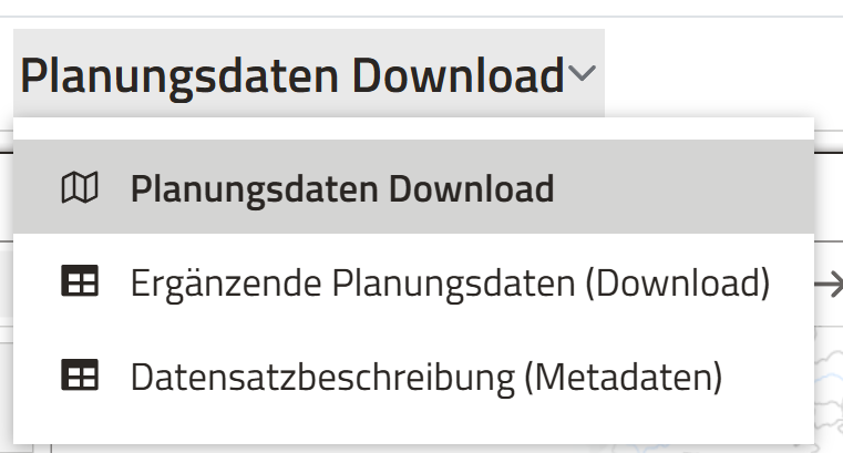 Export - Weitere Planungsdaten